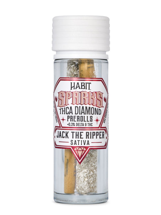 .75g THCA Sparks Diamond Coated Jack The Ripper (Sativa) PRE - Rolls 2Pk - 5PKS - Tree Spirit Wellness