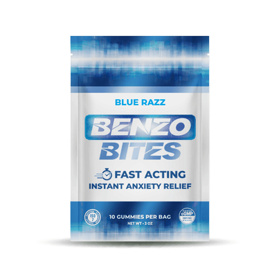 Benzo Bites Instant Anxiety Relief Gummies - Blue Razz 10ct