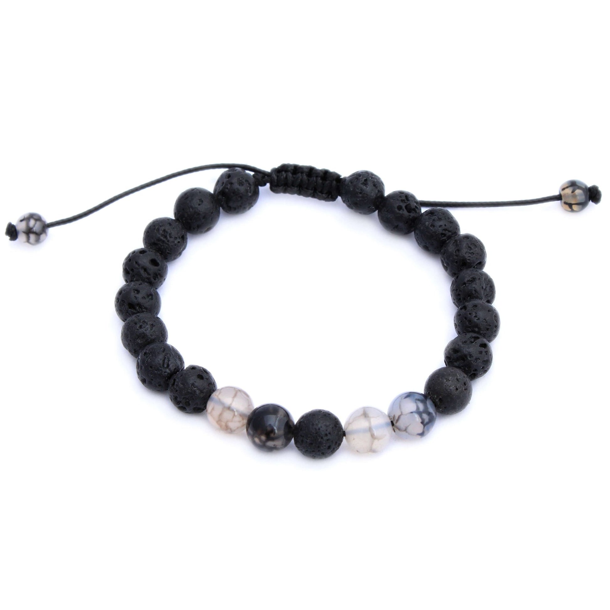 Black Vein Agate Aromatherapy Bracelet - Tree Spirit Wellness