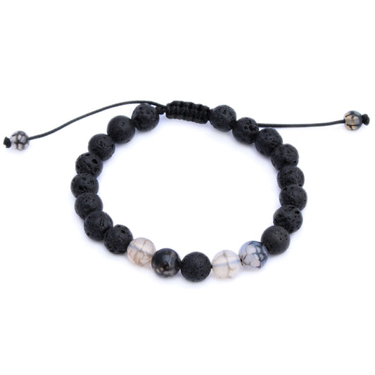 Black Vein Agate Aromatherapy Bracelet - Tree Spirit Wellness