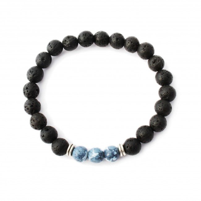 Blue Rain Flower Aromatherapy Bracelet - Tree Spirit Wellness