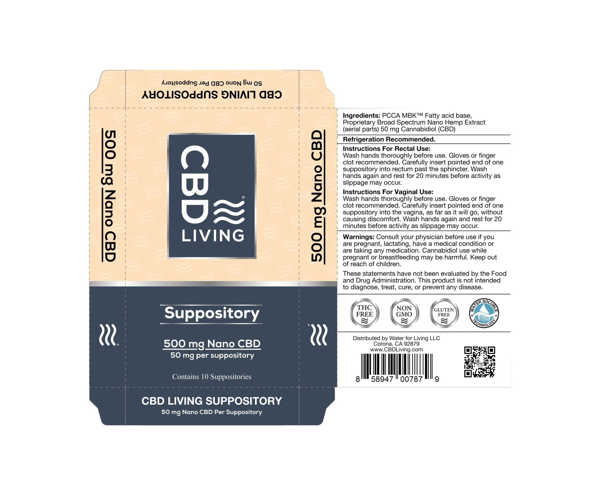 CBD Suppositories 500 mg - Tree Spirit Wellness