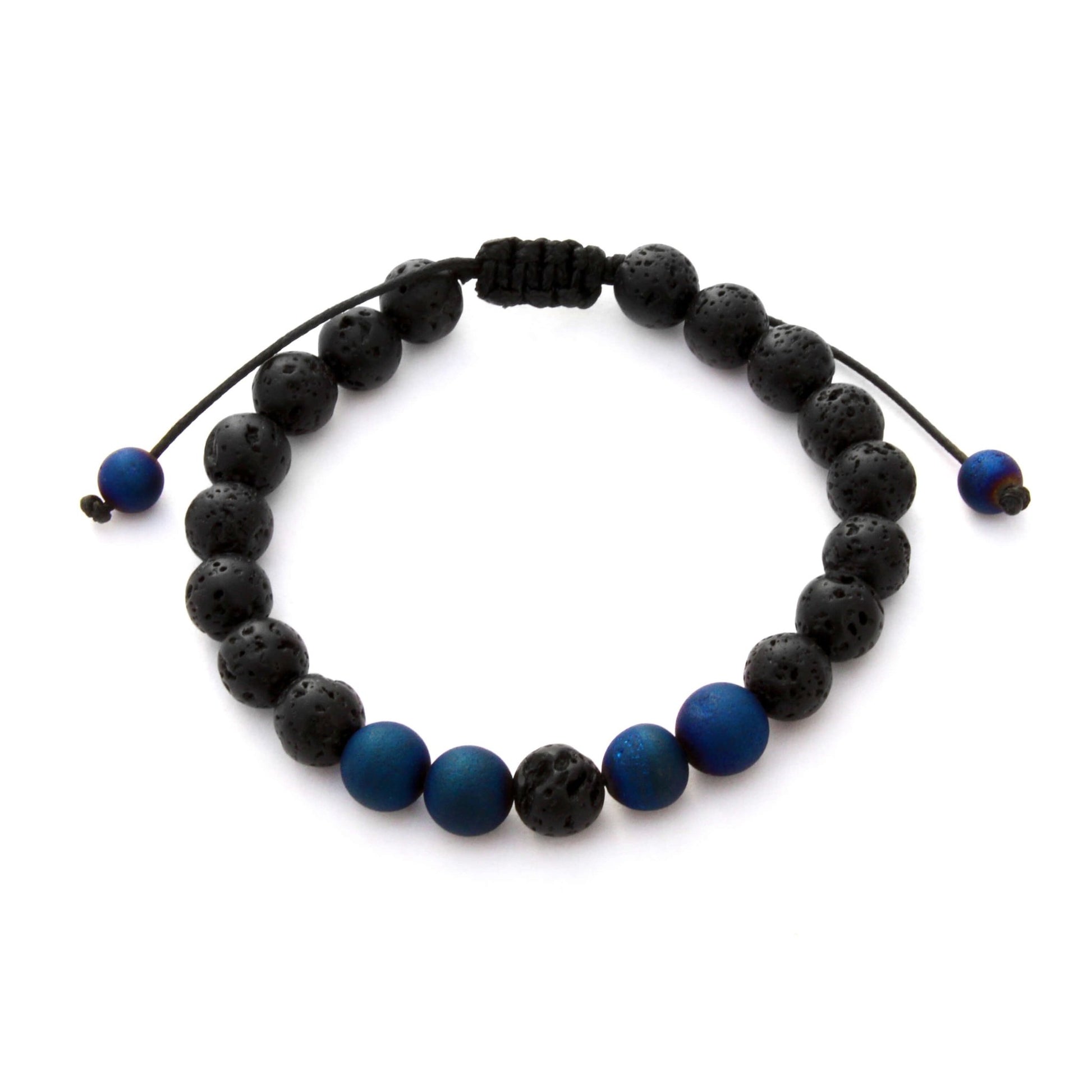 Cobalt Aura Druzy Quartz Aromatherapy Bracelet - Tree Spirit Wellness