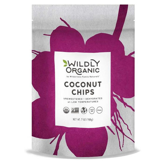 Coconut, Dehydrated at 98 degrees, Certified Organic, unsweetened, chips, 25 lbs. - Tree Spirit Wellness