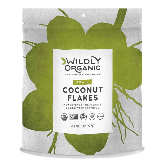 Coconut | Dehydrated at 98 Degrees | Unsweetened | Certified Organic | Small Flakes | 16 OZ - Tree Spirit Wellness