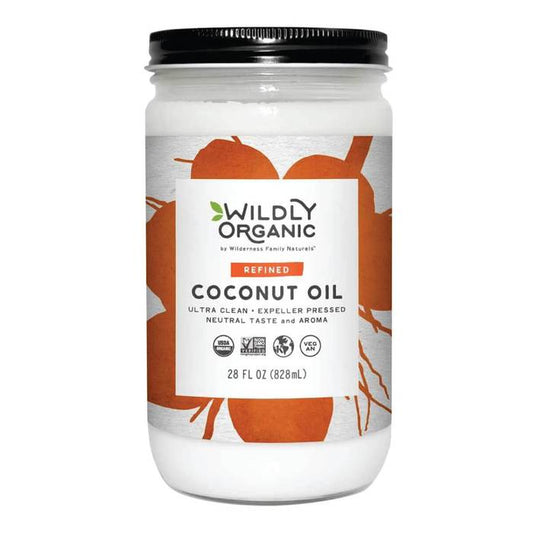 Coconut Oil, Refined Coconut Oil, Certified Organic, 28 fl. oz., Case of 6 (Expeller Pressed RBD) - Tree Spirit Wellness