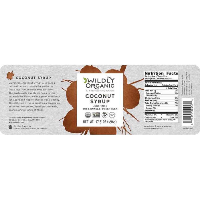 Coconut Syrup | Certified Organic |12 fl. oz. (Case of 6) - Tree Spirit Wellness