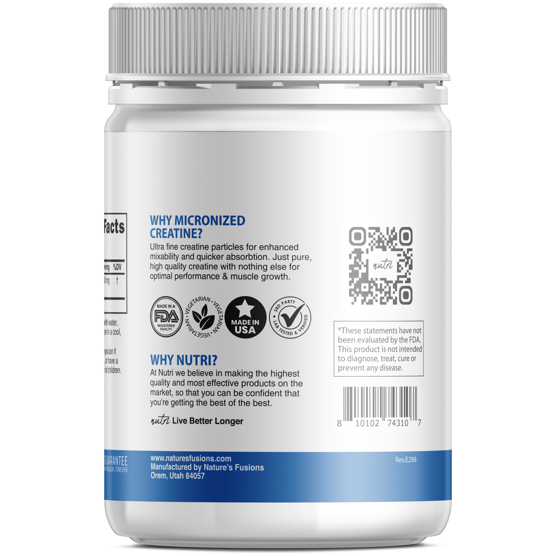 Creatine 5000 mg Unflavored Powder - Tree Spirit Wellness