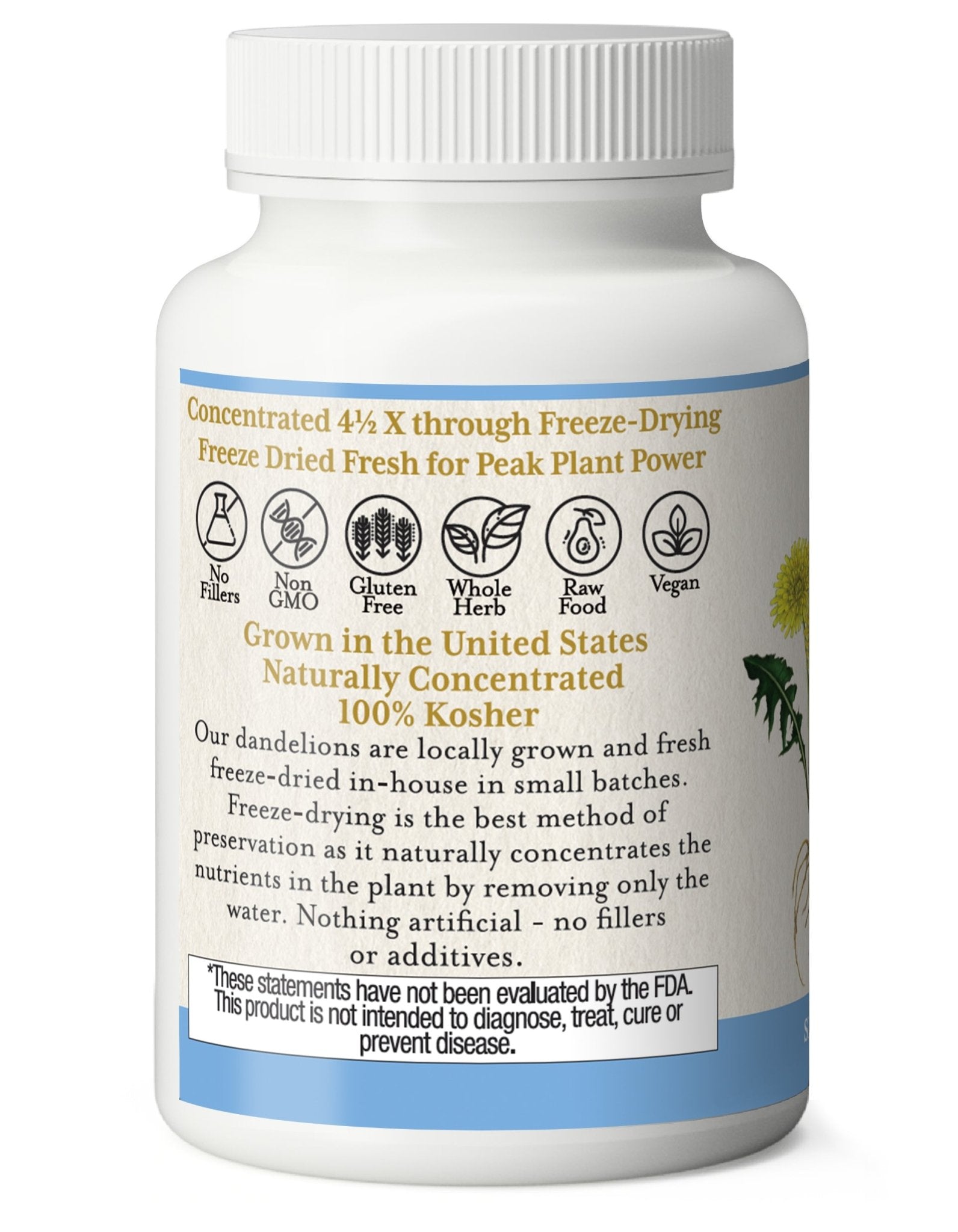 DANDELION ROOT CAPSULES - Tree Spirit Wellness