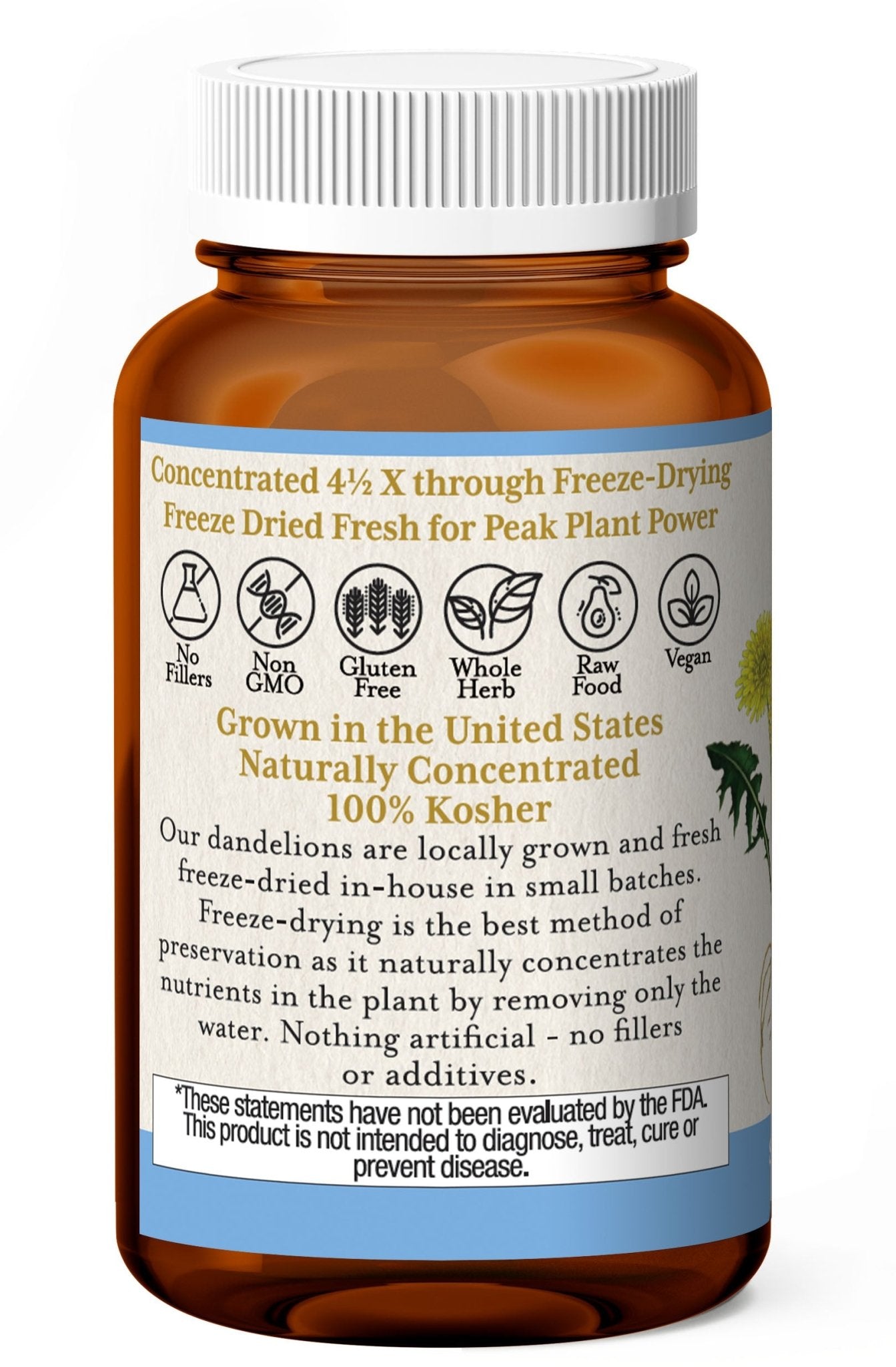 DANDELION ROOT CAPSULES - Tree Spirit Wellness