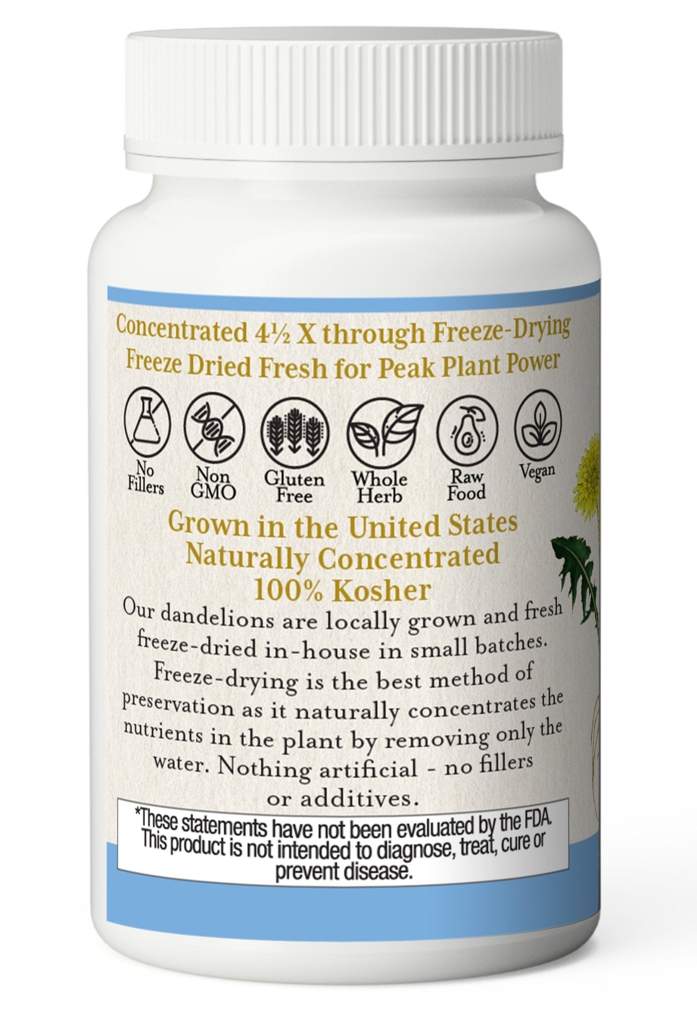 DANDELION ROOT CAPSULES - Tree Spirit Wellness