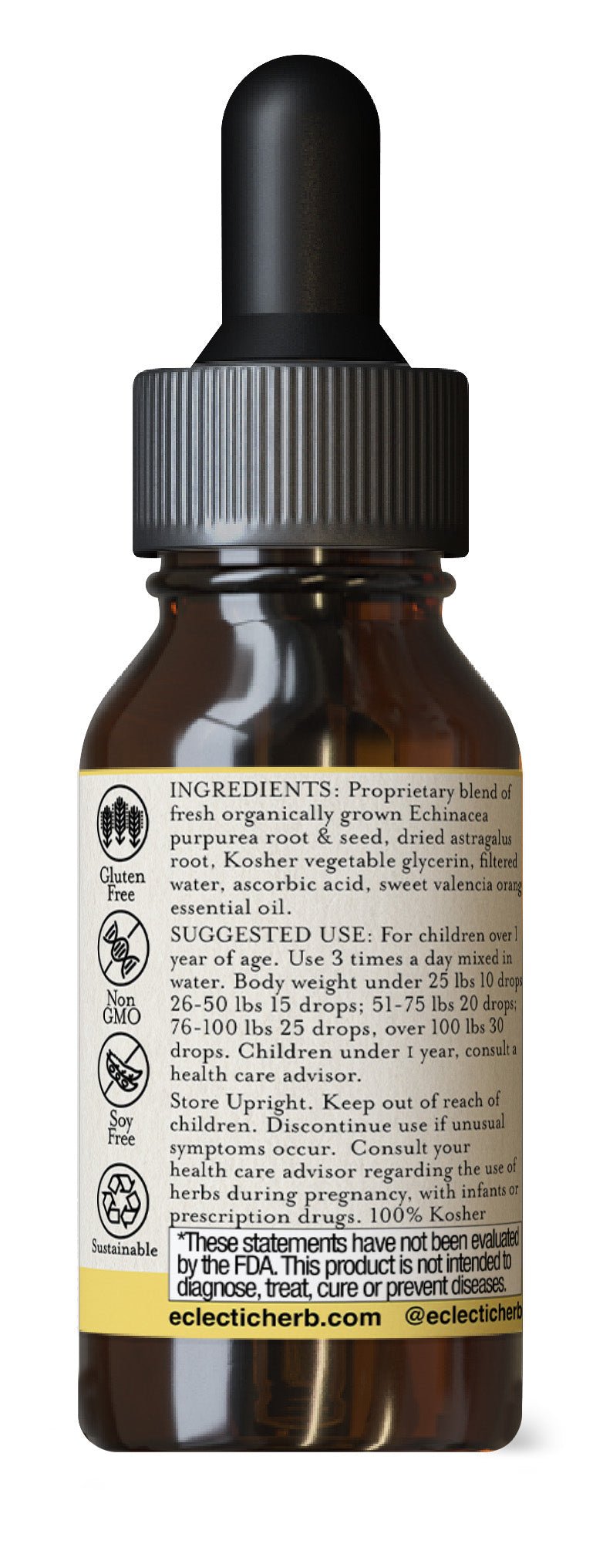 ECHINACEA ASTRAGALUS KIDS - ORANGE - Tree Spirit Wellness