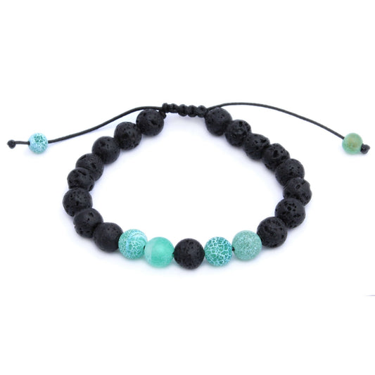 Frosted Green Agate Aromatherapy Bracelet - Tree Spirit Wellness