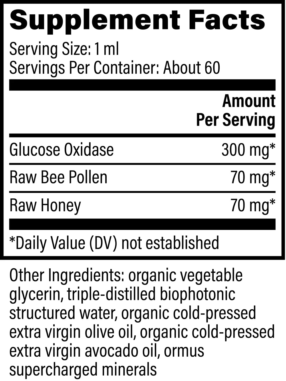 Glucose Oxidase with Bee Pollen and Raw Honey - Tree Spirit Wellness