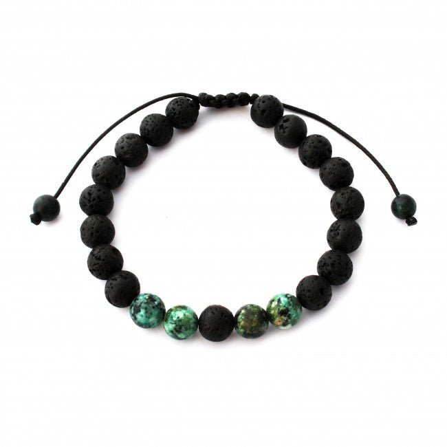 Grass Agate Adjustable Aromatherapy Bracelet - Tree Spirit Wellness