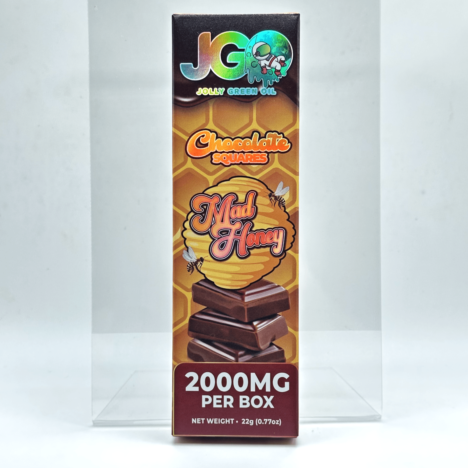 JGO Mad Honey Chocolate Squares (4pc) 2000mg 20ct - Tree Spirit Wellness