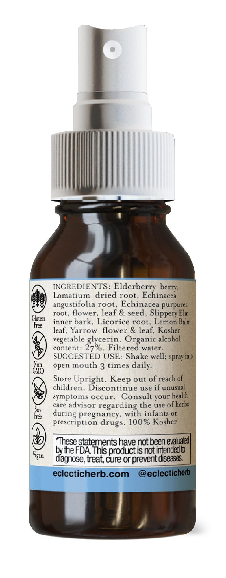 LOMATIUM - ELDERBERRY THROAT SPRAY - Tree Spirit Wellness