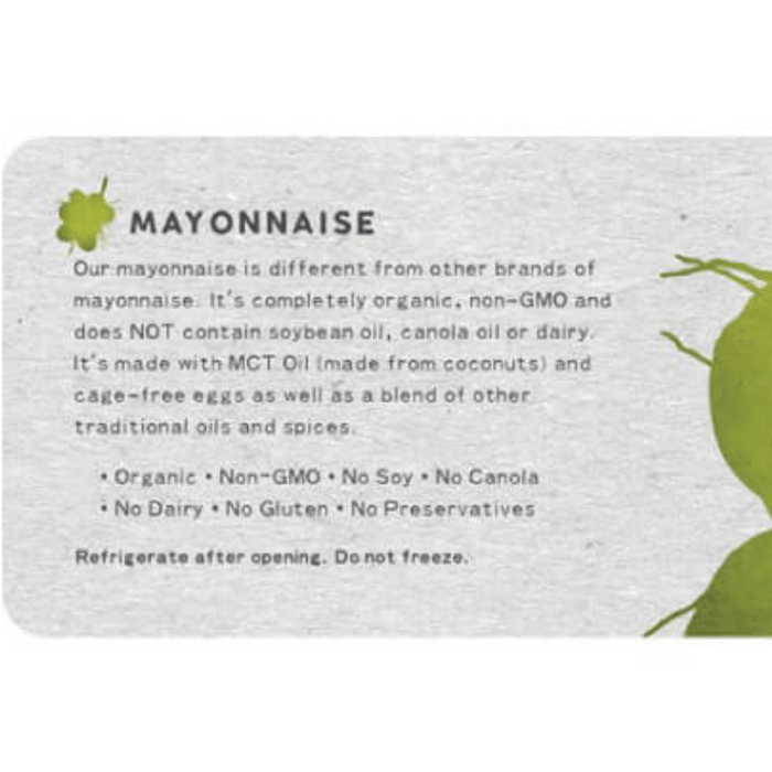 Mayonnaise | Certified Organic | 14 fl. oz. jar - Tree Spirit Wellness