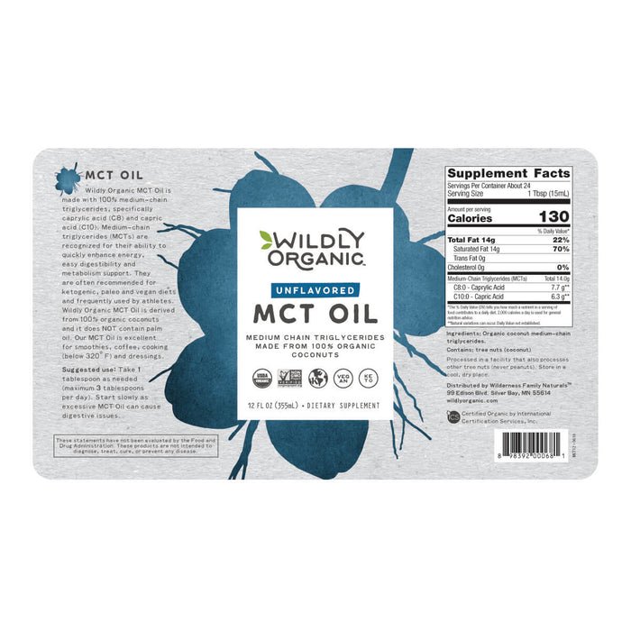 MCT Oil | Coconut | Medium - Chain Triglyceride 12 fl oz. Certified Organic - Tree Spirit Wellness