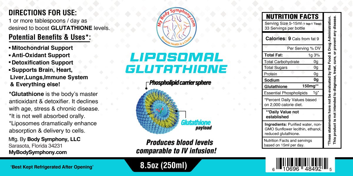 NEW! Liposomal Glutathione (Phospholipid Liposome - Encapsulated Glutathione) - Tree Spirit Wellness