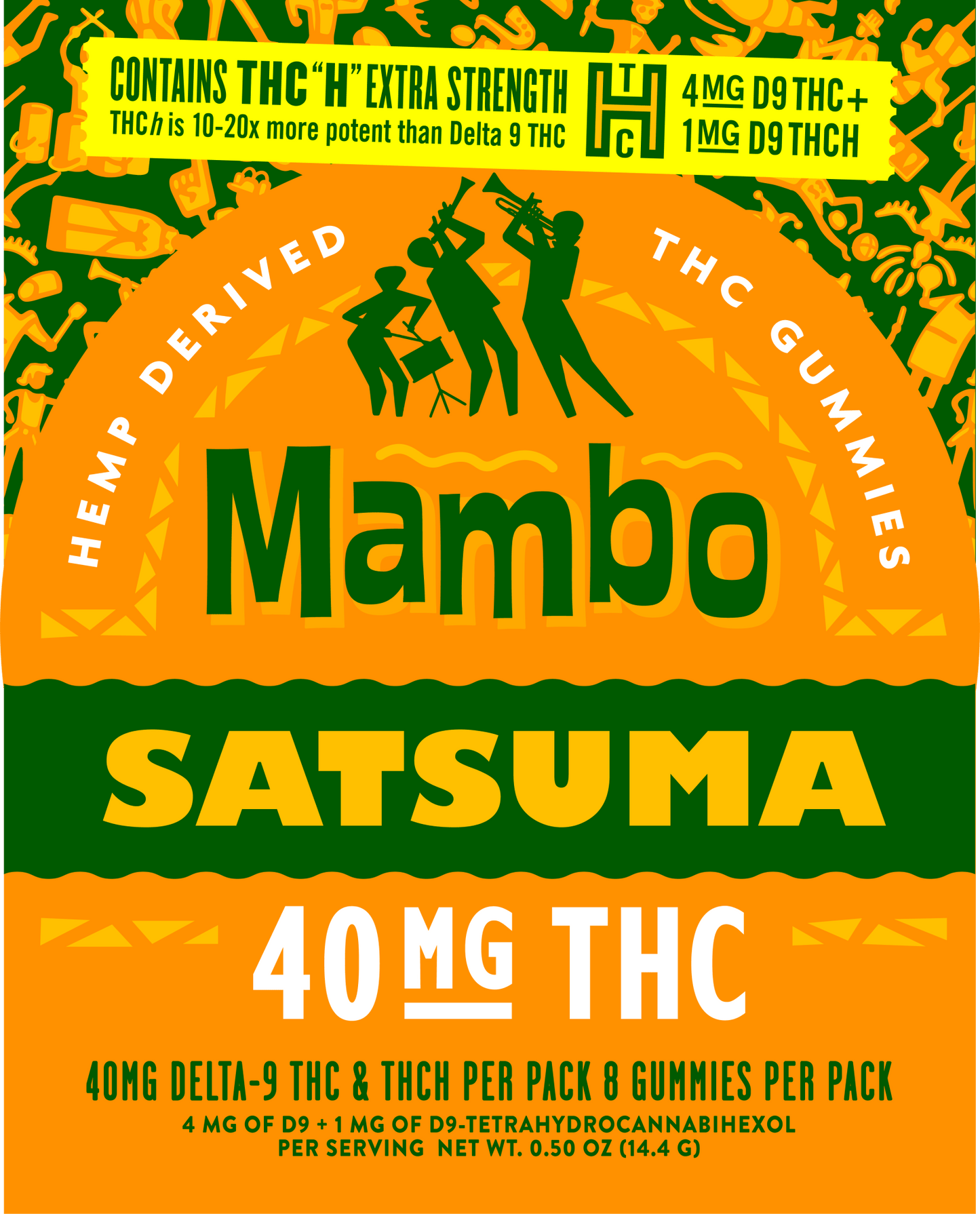 NEW! Mambo Satsuma D9/THCH ~40mg Box of 10 - Tree Spirit Wellness