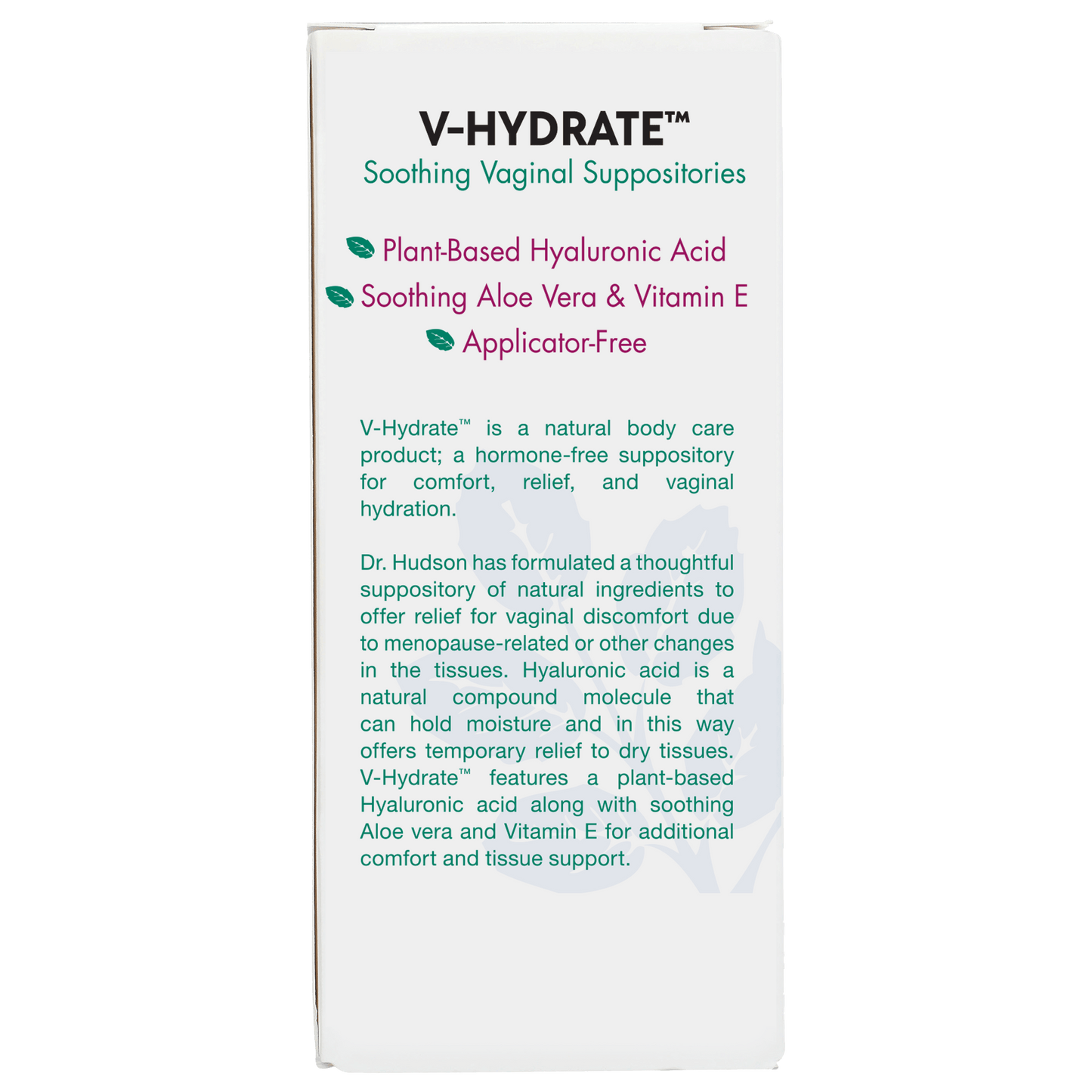 NEW! V - Hydrate™ – 24 suppositories - Tree Spirit Wellness