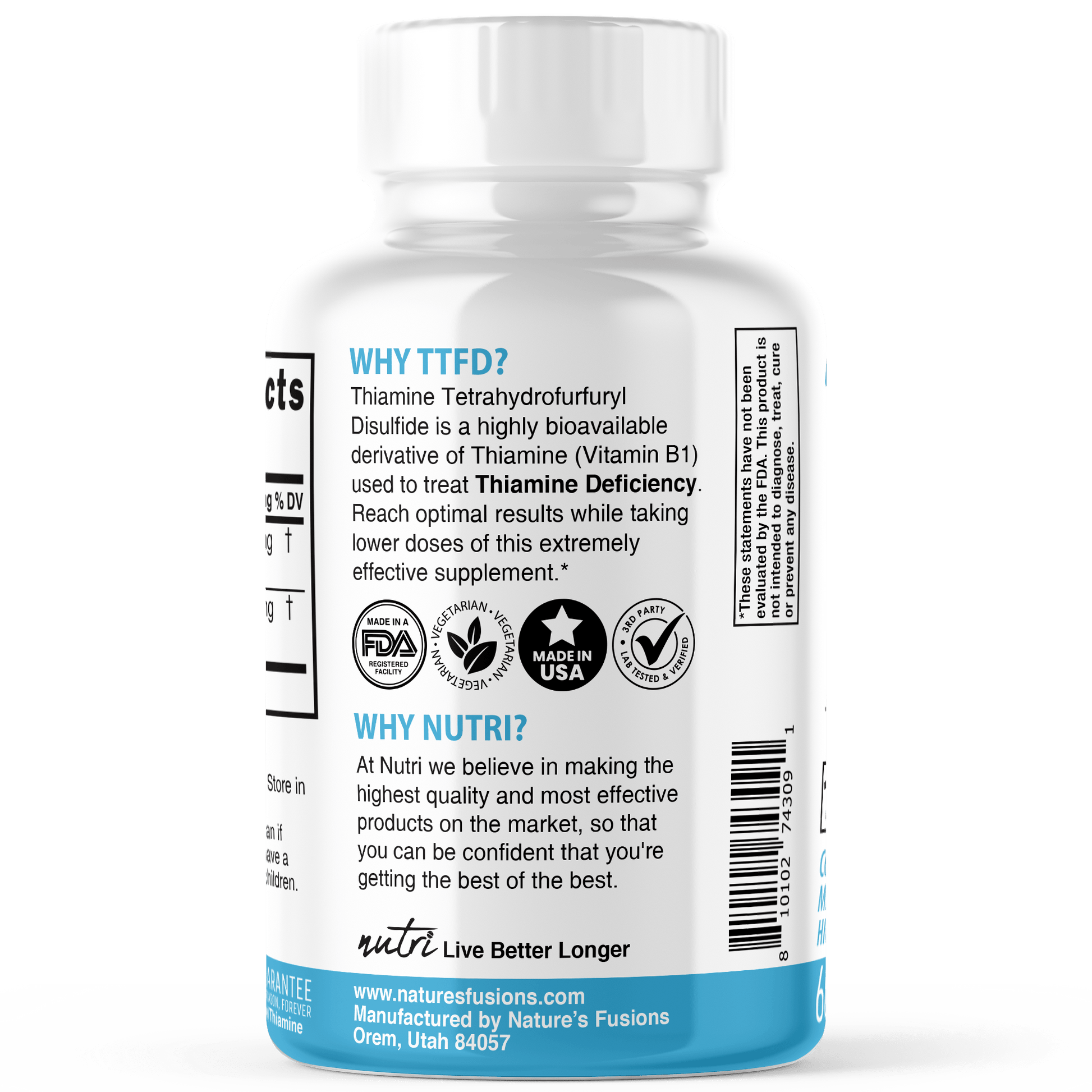 TTFD Thiamine B1 Supplement - Tree Spirit Wellness