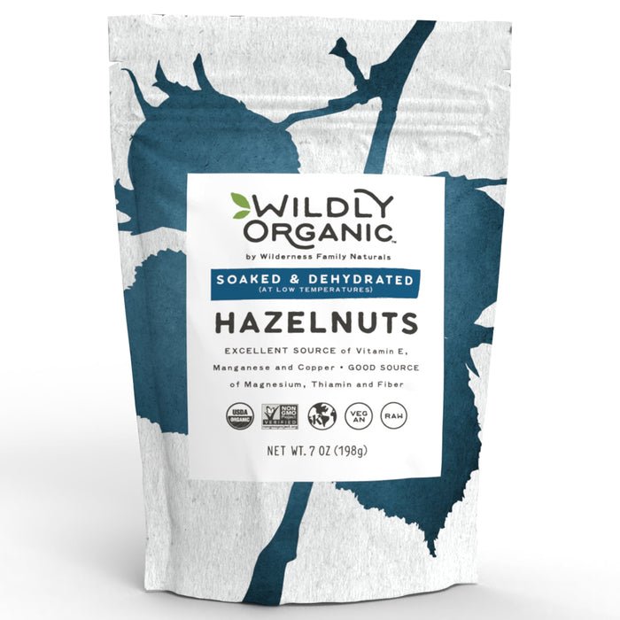 Nuts | Raw | Soaked & Dried | Certified Organic | Hazelnuts | 16 OZ - Tree Spirit Wellness