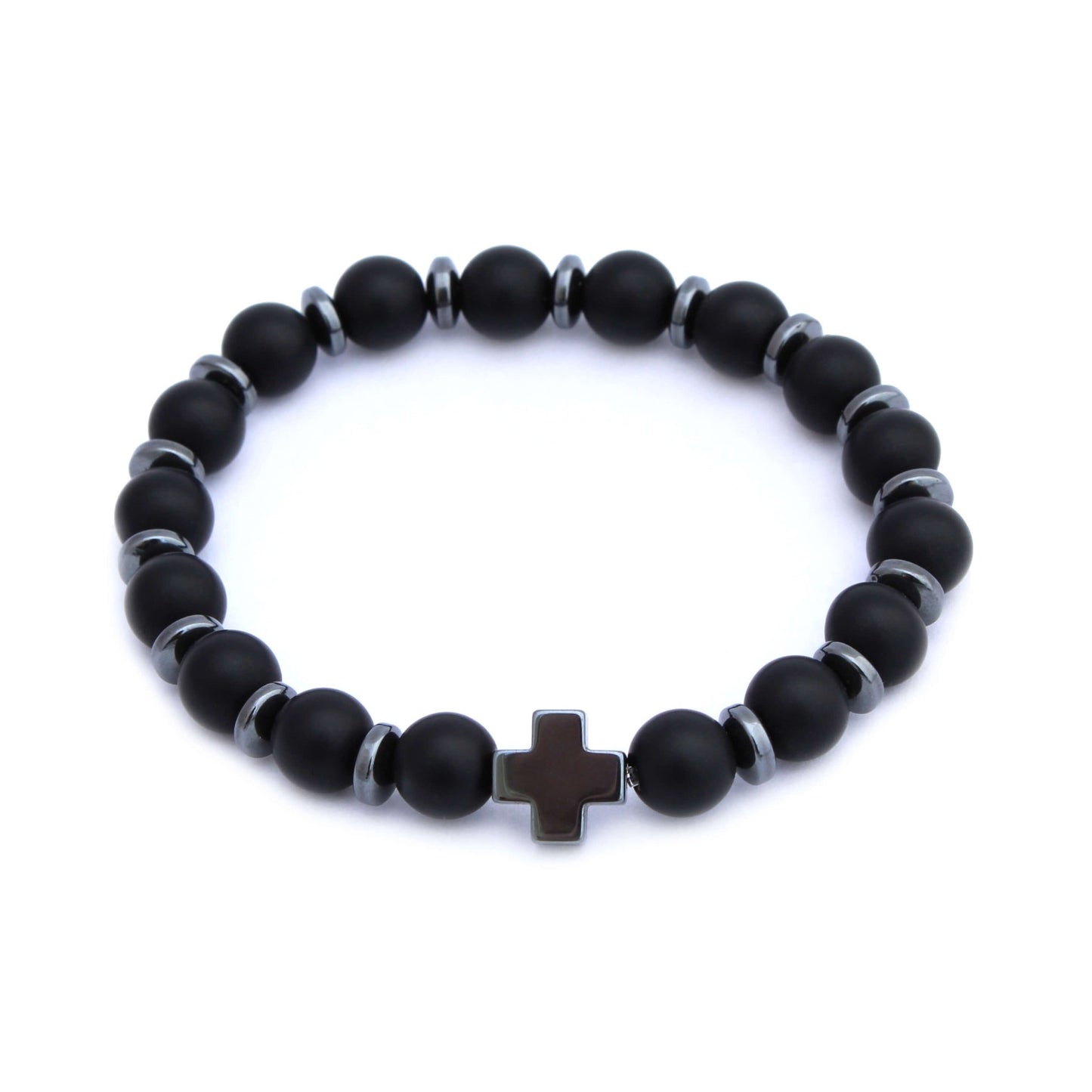 Onyx Cross Aromatherapy Bracelet - Tree Spirit Wellness