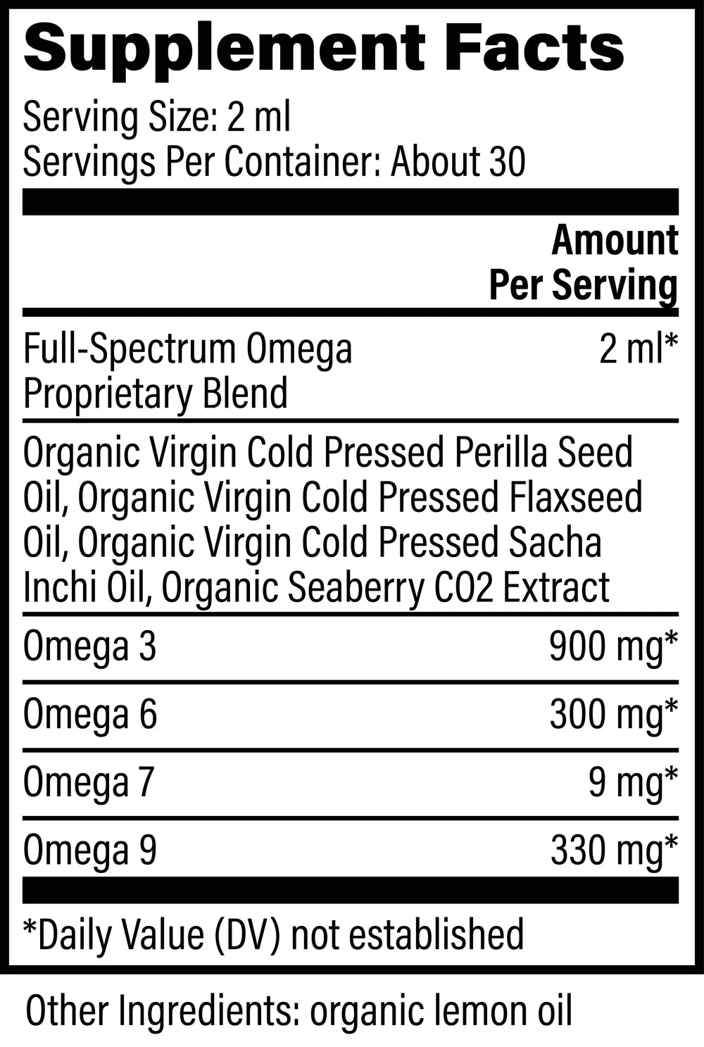 Organic Omega 3•6•7•9 Supplement - Tree Spirit Wellness