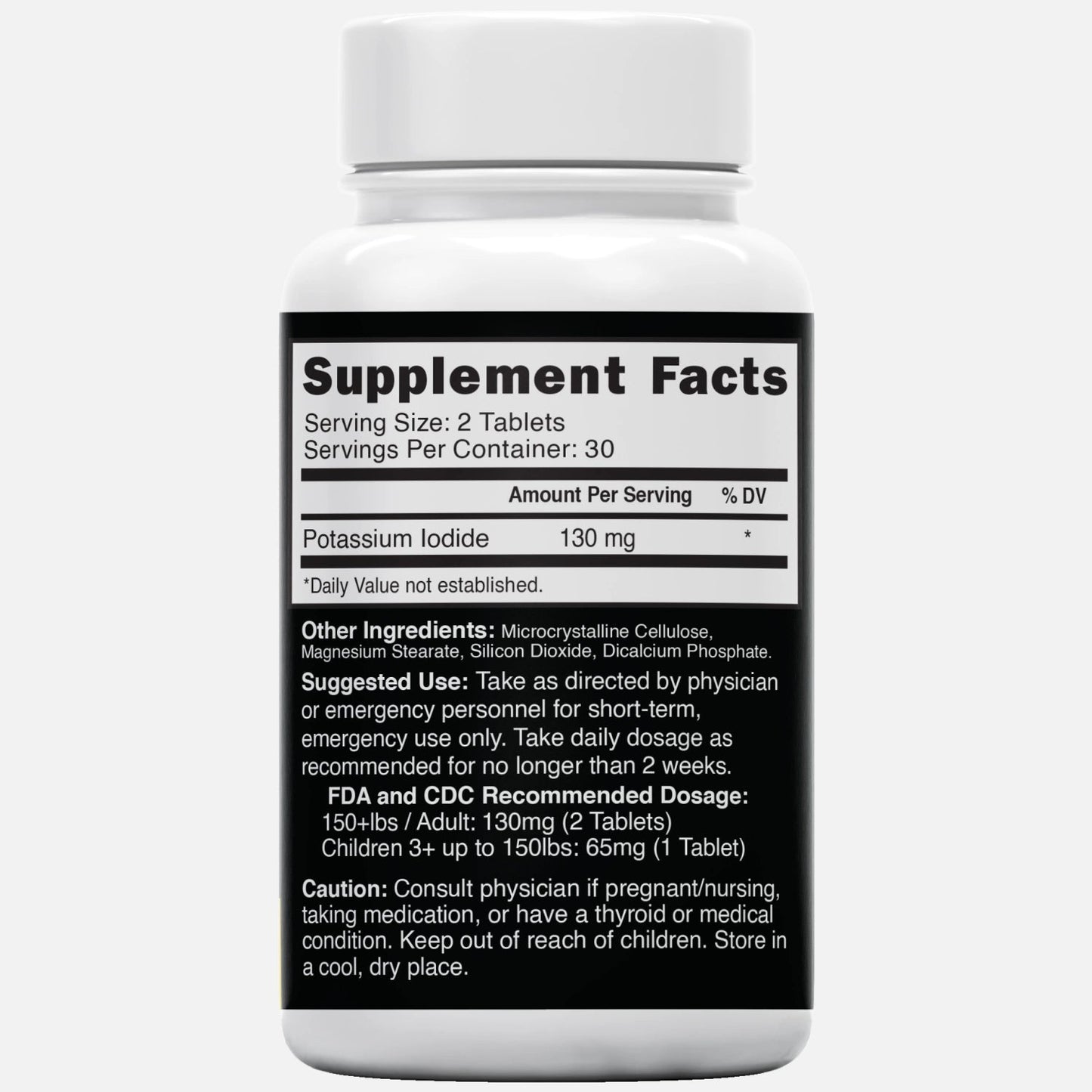 Potassium Iodide Tablets - 130mg - 140 ct. - Tree Spirit Wellness