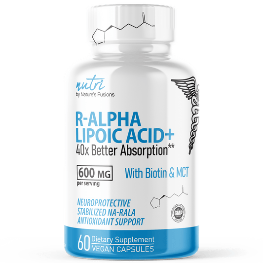 R Alpha Lipoic Acid 600mg Capsules with Biotin - Stabilized Active Form of ALA - 60 Vegan Capsules - Tree Spirit Wellness