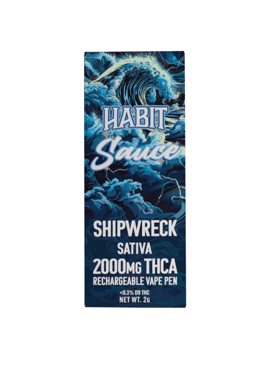 THCA 2000mg 10 pk Rechargeable Vape - Shipwreck (Sativa) - Tree Spirit Wellness