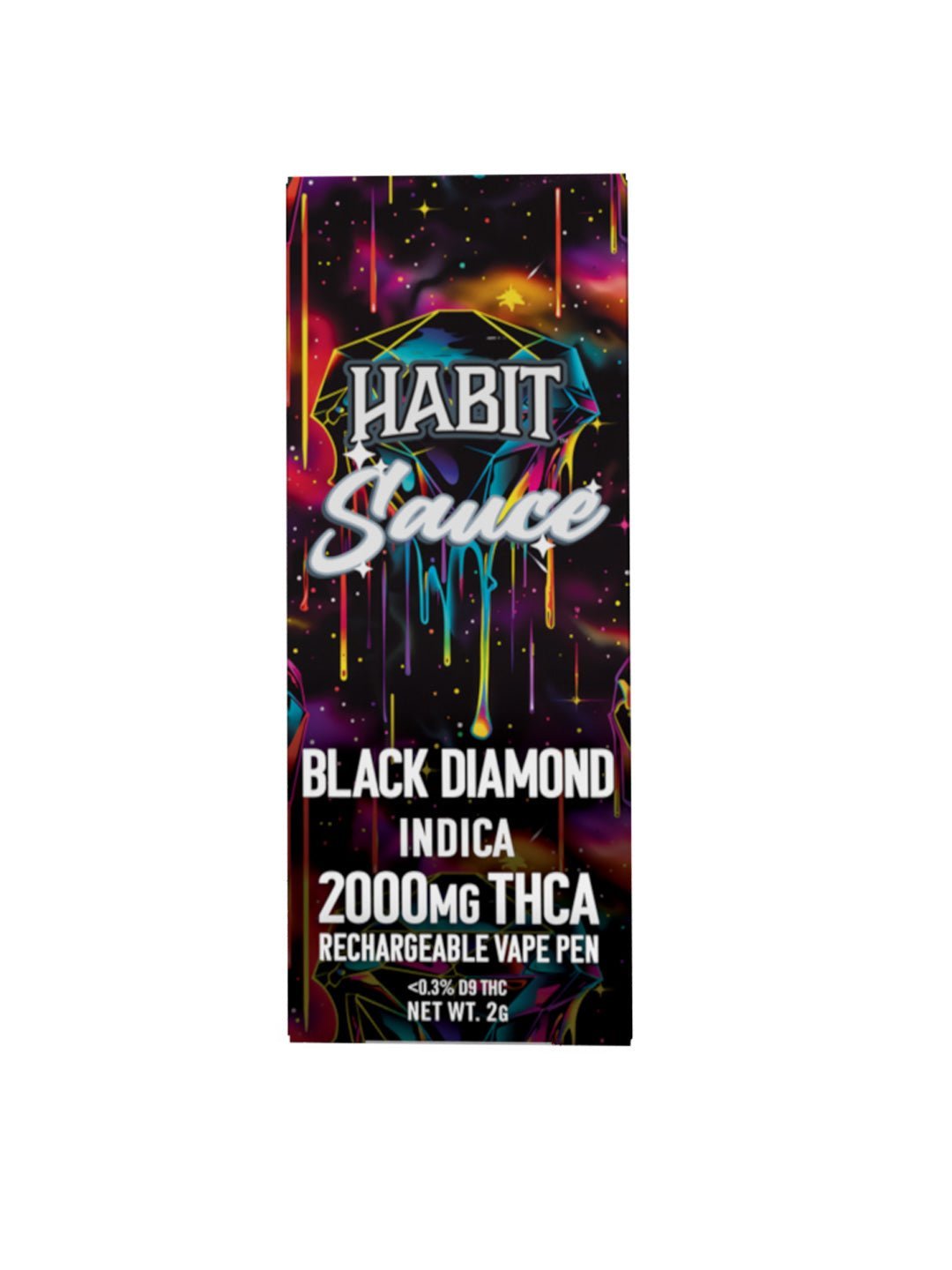 THCA 2000mg 10pk Rechargeable Vape - Black Diamond (Indica) - Tree Spirit Wellness