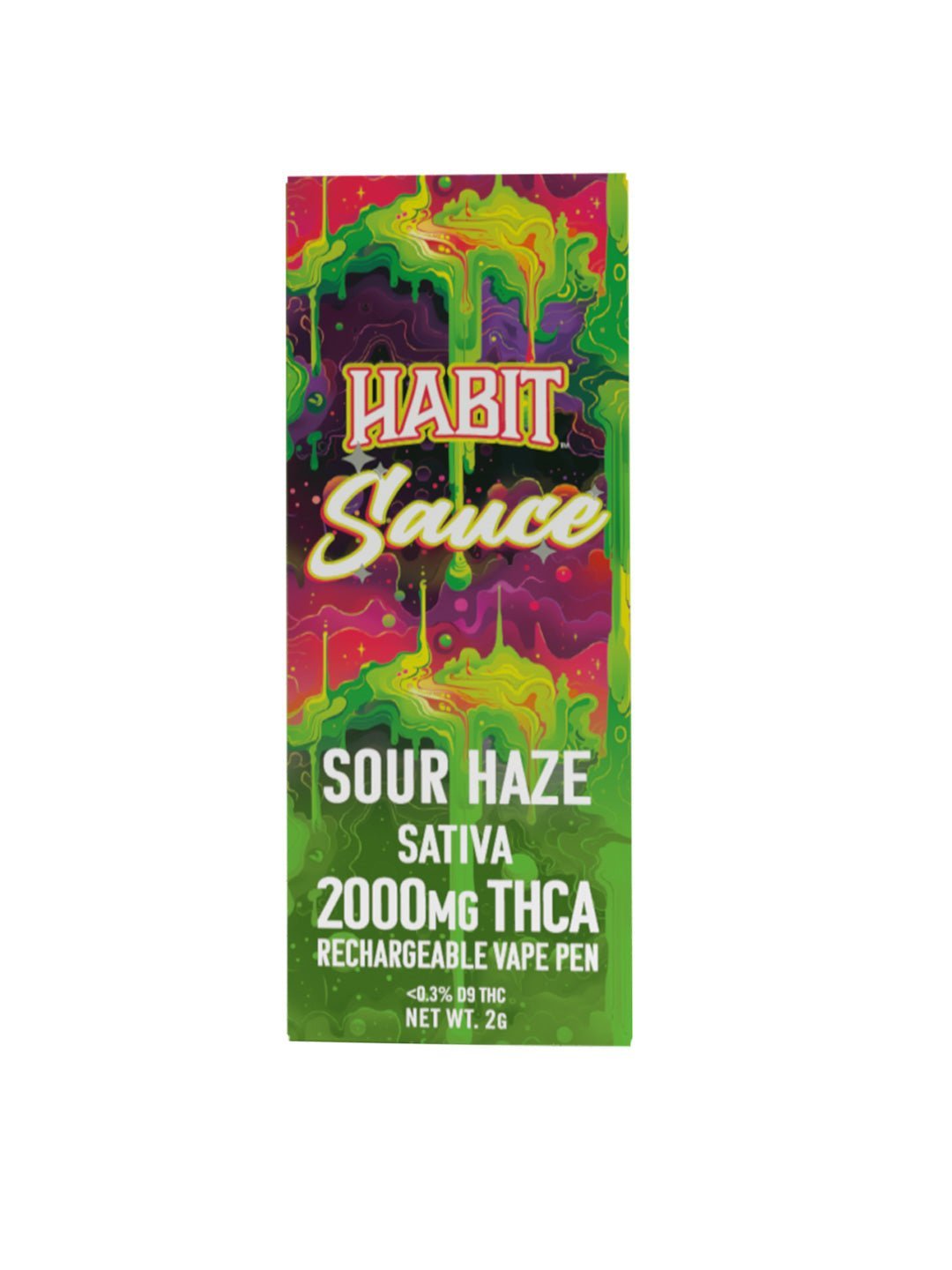 THCA 2000mg 10pk Rechargeable Vape - Sour haze (Sativa) - Tree Spirit Wellness