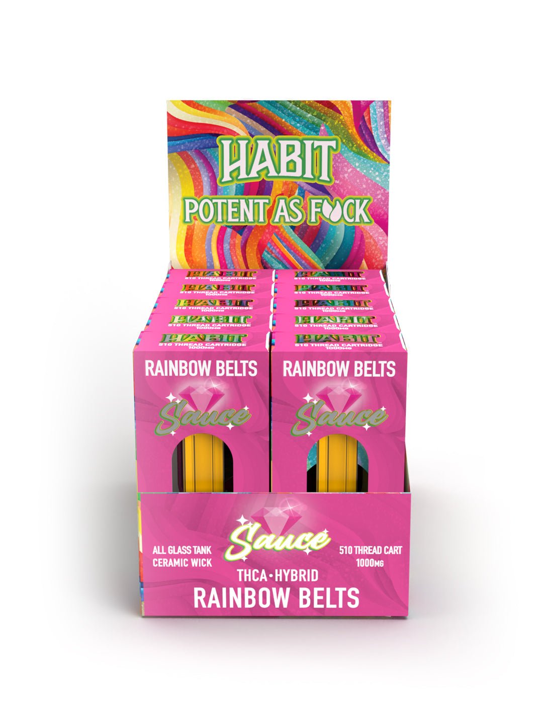 THCA 510 Thread Cartridge 1000mg ~ Rainbow Belts (Hybrid) - 10 Pack - Tree Spirit Wellness