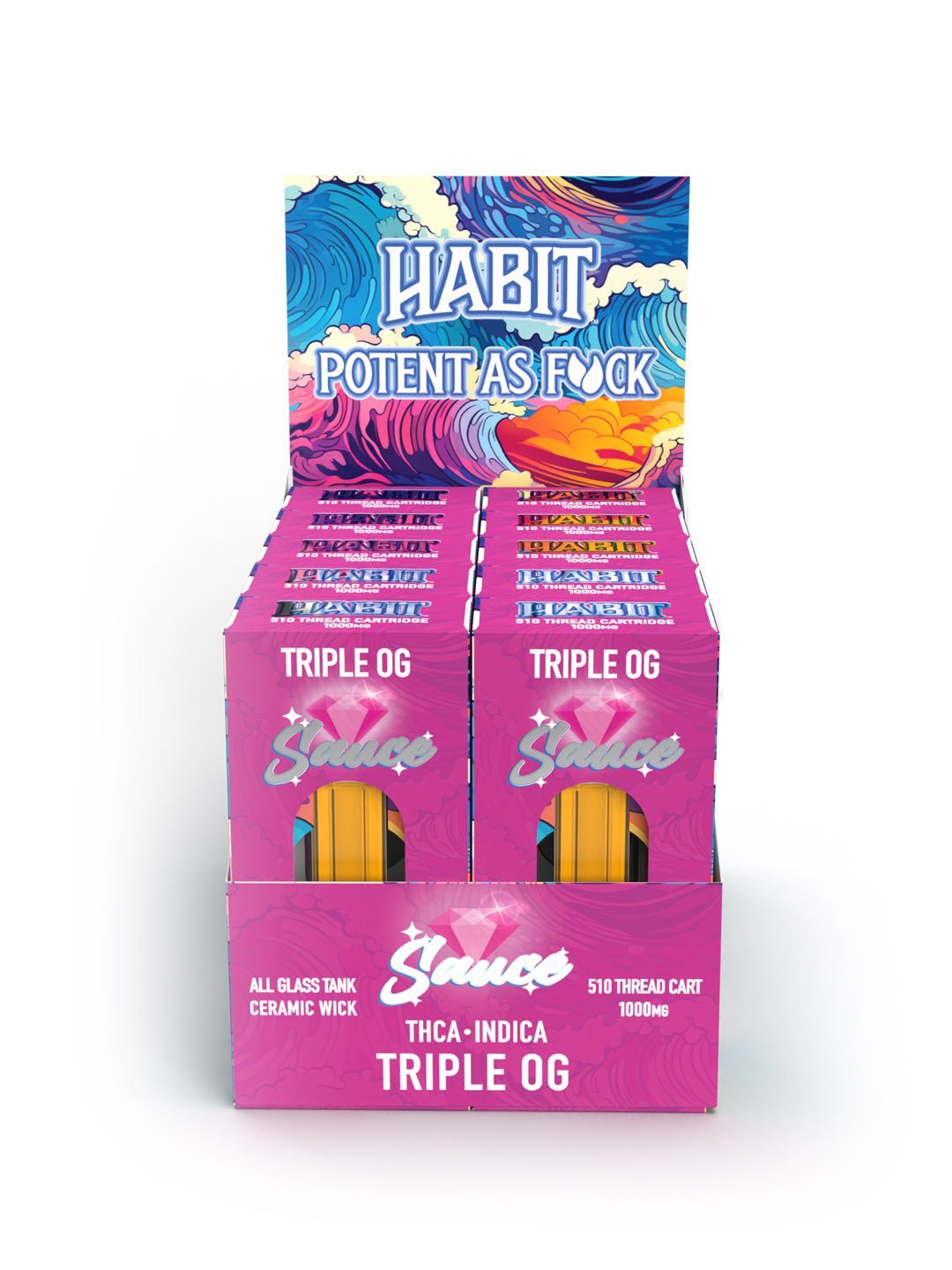 THCA 510 Thread Cartridge 1000mg ~ Triple OG (Hybrid) - 10 Pack - Tree Spirit Wellness