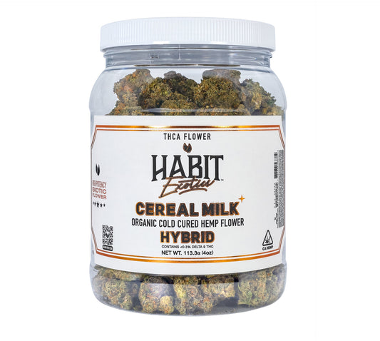 THCA Exotics Flower Jar Cereal Milk 4oz (Hybrid) - BULK - Tree Spirit Wellness