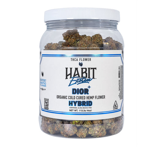 THCA Exotics Flower Jar Dior 4oz (Hybrid) - BULK - Tree Spirit Wellness