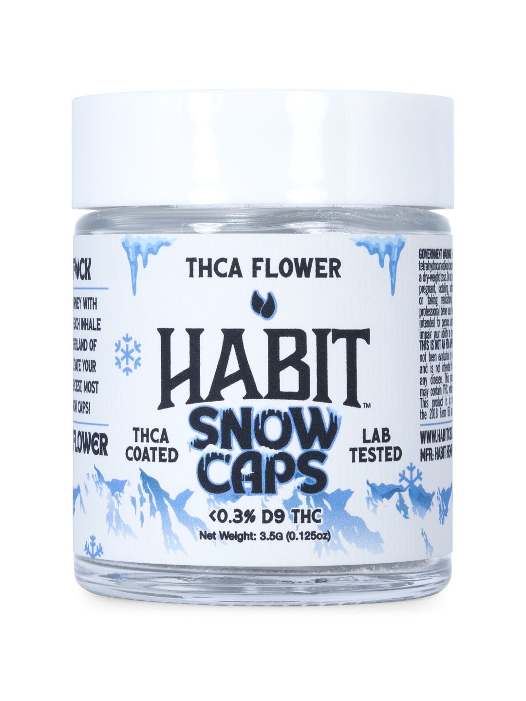 THCA Snow Caps Jar Blizzard Kush 3.5gr (Indica) - Tree Spirit Wellness