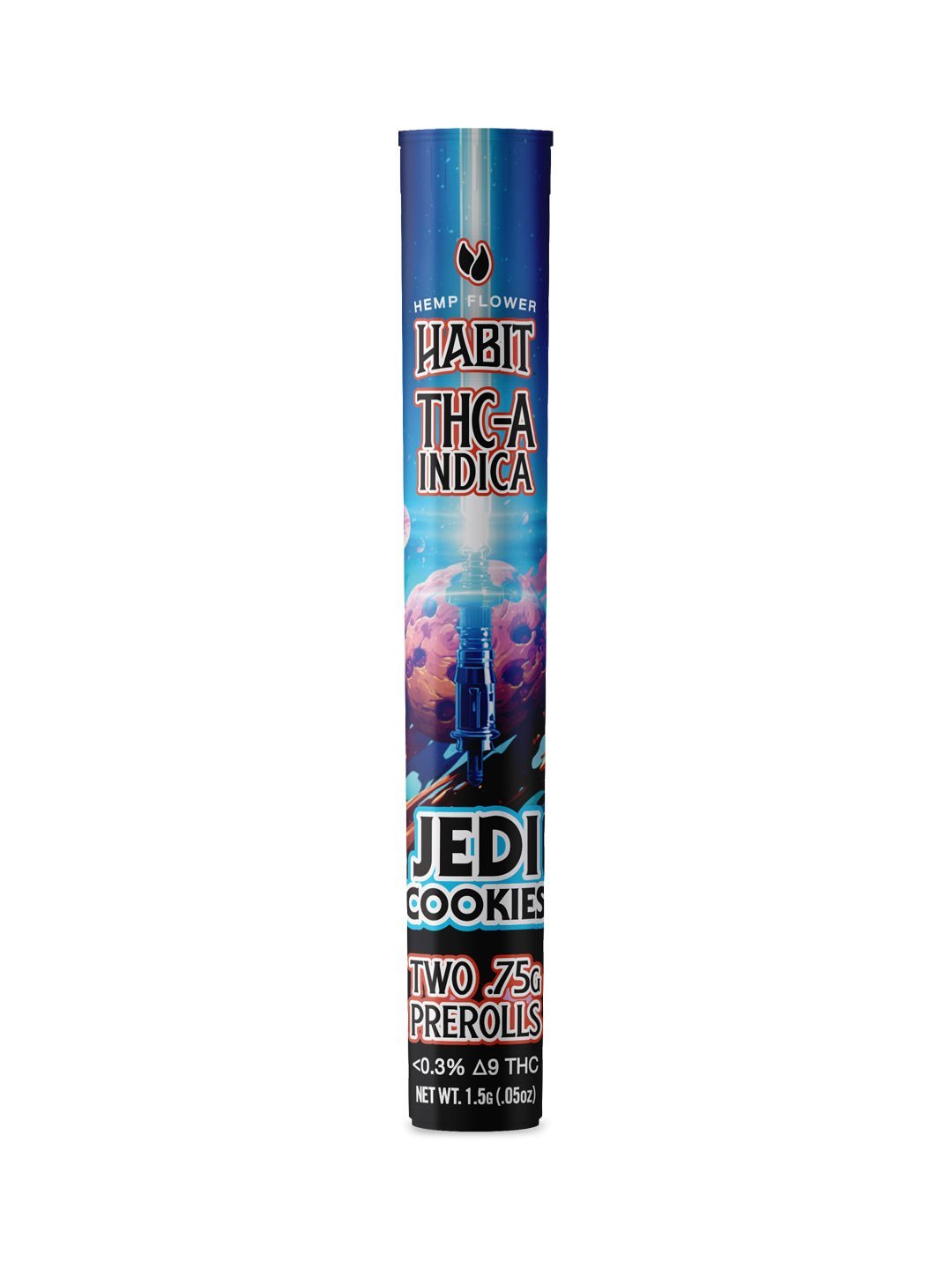 THCA.75g PRE - Rolls 2Pk Jedi Cookies (Indica) Case of 10 - Tree Spirit Wellness