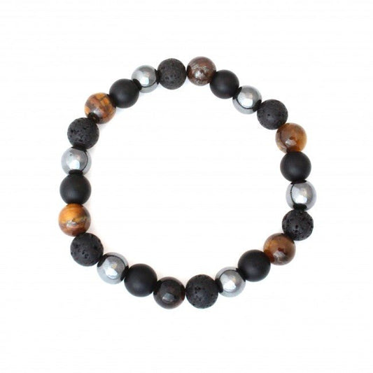 Tiger's Eye & Hematite Aromatherapy Bracelet - Tree Spirit Wellness