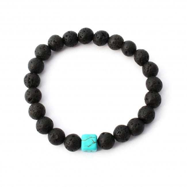 Turquoise Square Aromatherapy Bracelet - Tree Spirit Wellness