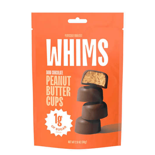 Whims Delights Dark Peanut Butter Cups - Case of 6/5 count - Tree Spirit Wellness