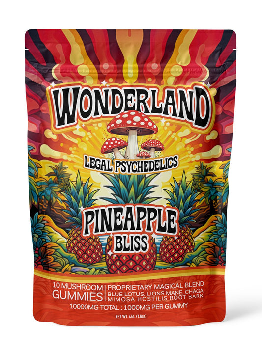 Wonderland Mushroom Gummies Pineapple Bliss 10ct - Tree Spirit Wellness