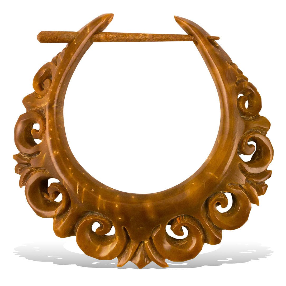 Balinese Hoops - Piassava Palm Nut - Tree Spirit Wellness