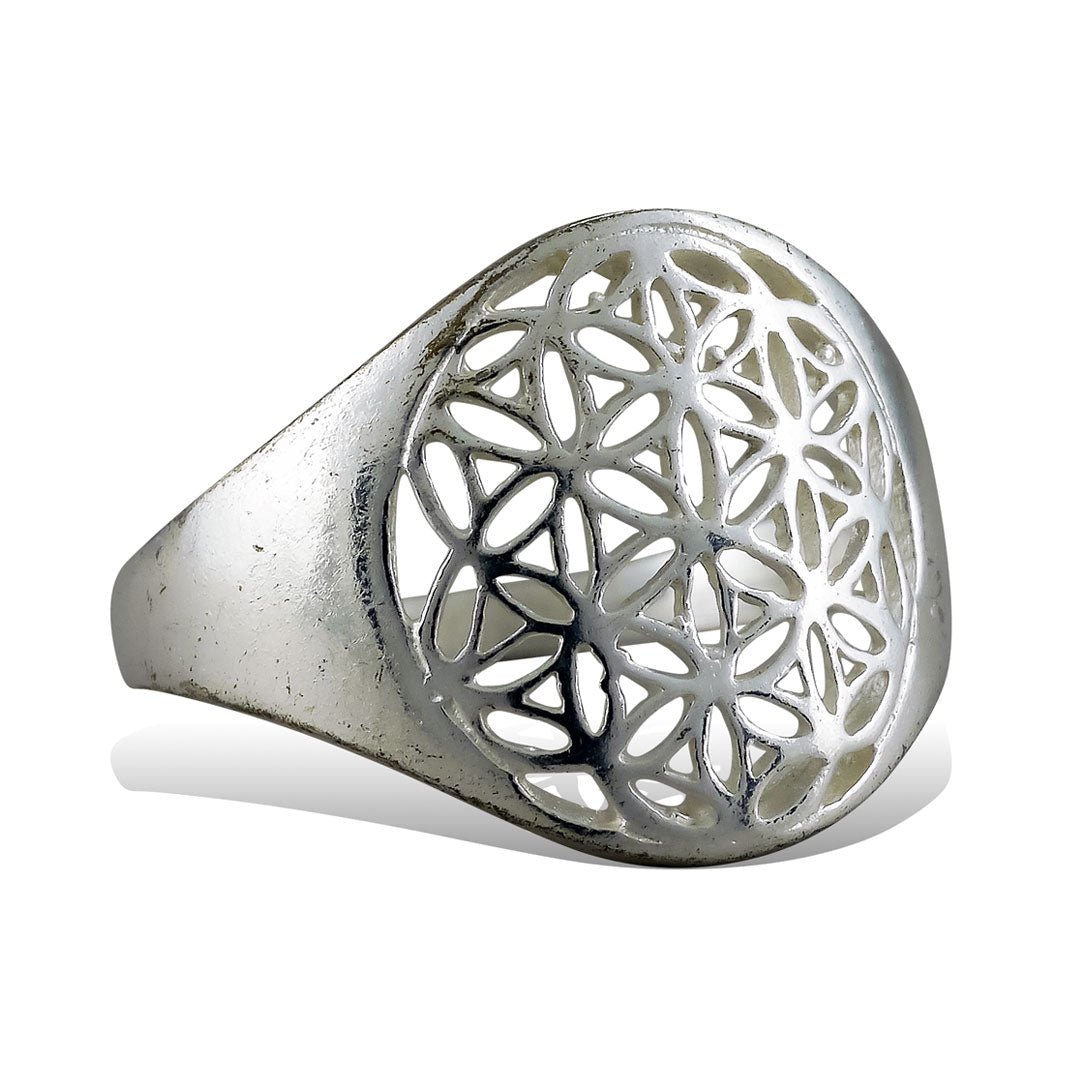 Flower of Life Ring - Silver - Tree Spirit Wellness