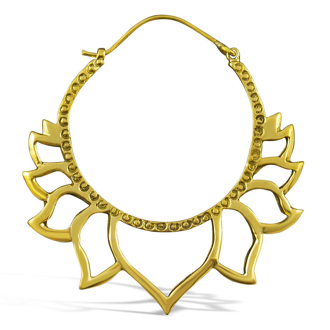 Golden Lotus Hoops - Tree Spirit Wellness