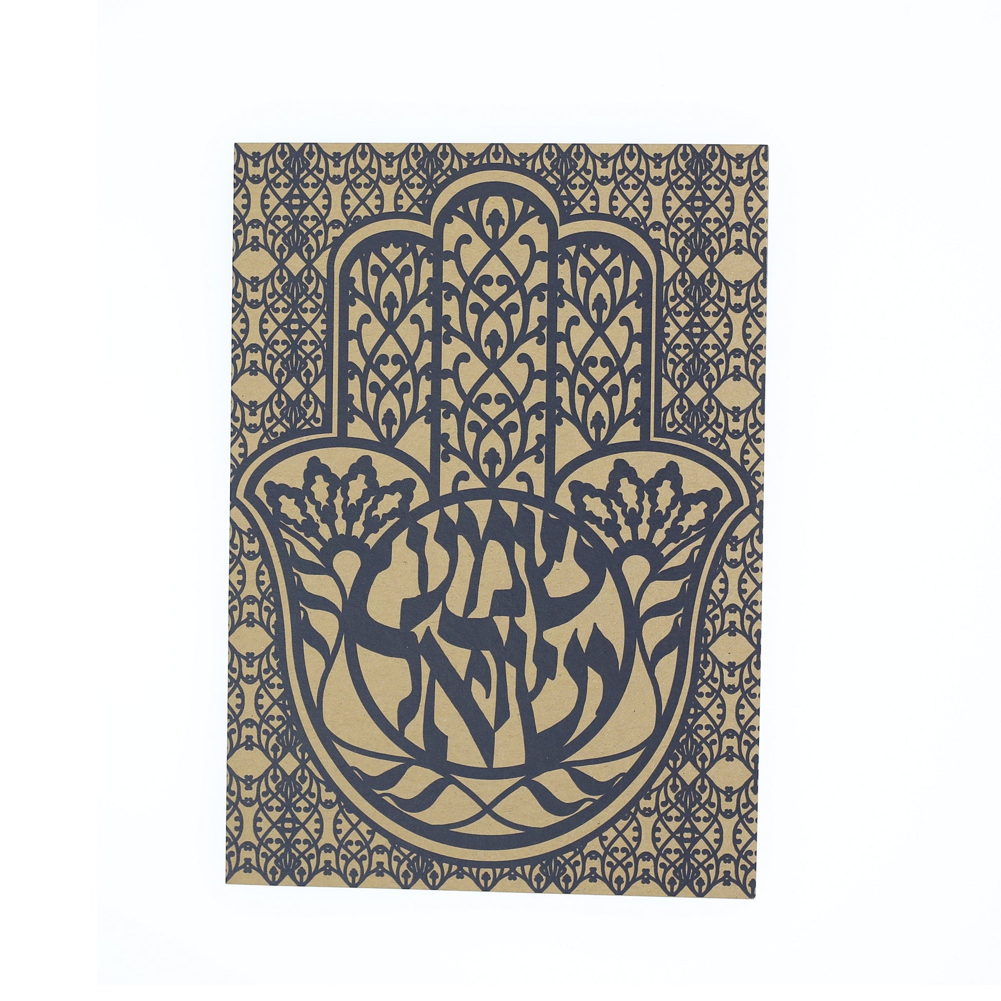 Greeting Card - Judaica - Hamsa Shema Israel - 7"x5" - Tree Spirit Wellness