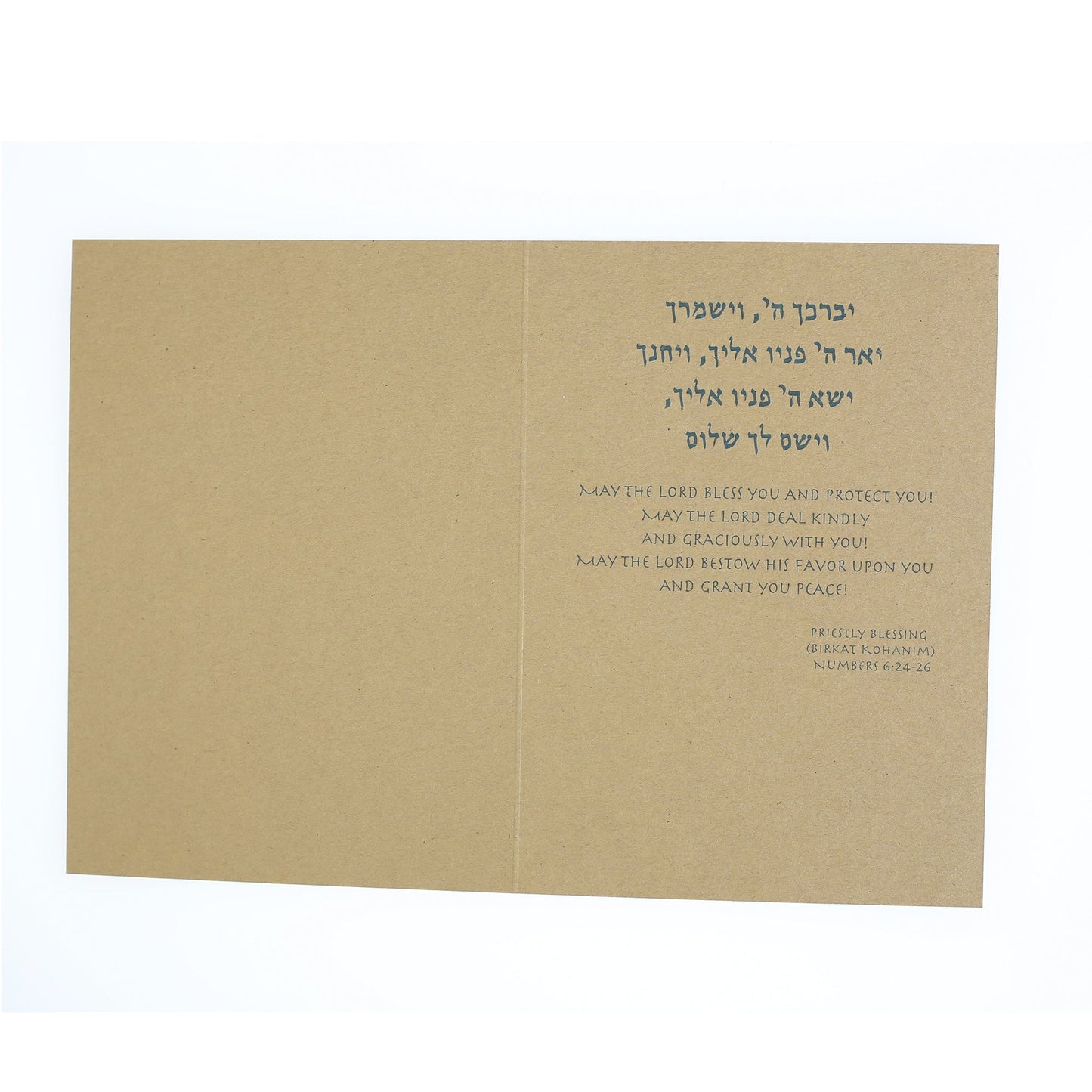 Greeting Card - Judaica - Shalom - Peace - 7"x5" - Tree Spirit Wellness